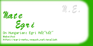 mate egri business card